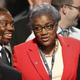 Brazile talks with audience members before the debate between Republican vice-presidential nominee Gov. Mike Pence and Democratic vice-presidential nominee Sen. Tim Kaine at Longwood University in Farmville, Va., Tuesday, Oct. 4, 2016. Photo via AP